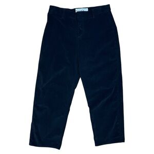 Frank & Eileen Kinsale Micro Corduroy Crop Pants In Black Sz 8